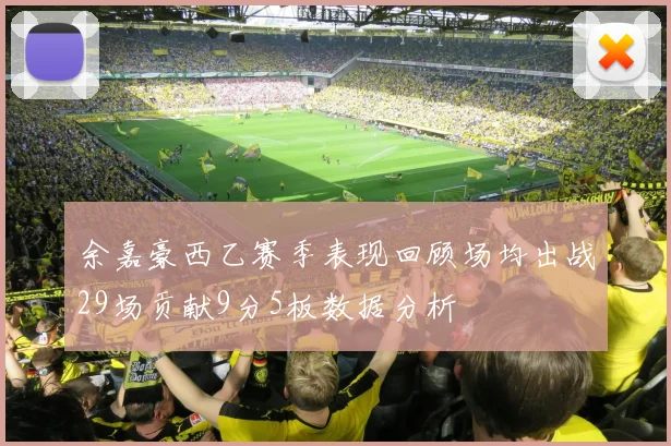 余嘉豪西乙赛季表现回顾场均出战29场贡献9分5板数据分析